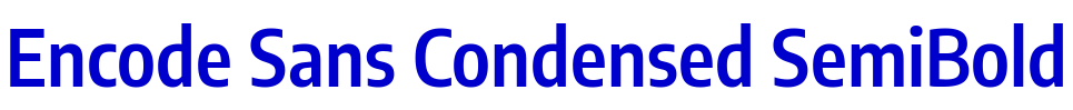 Encode Sans Condensed SemiBold الخط